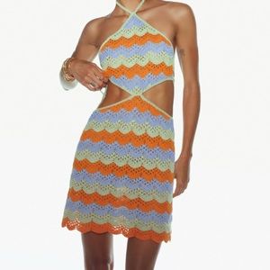 zara cut out crochet dress limited edition